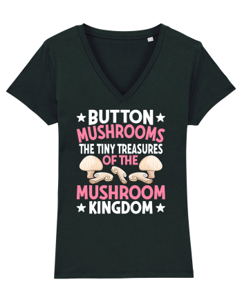 Button mushrooms the tiny treasures of the mushroom kingdom pink Black