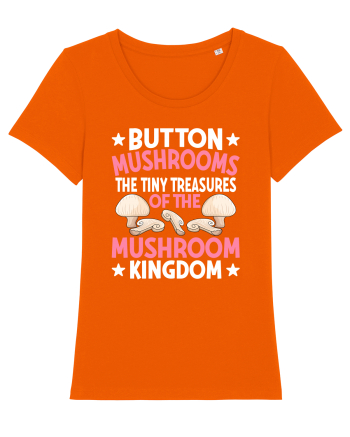 Button mushrooms the tiny treasures of the mushroom kingdom pink Bright Orange