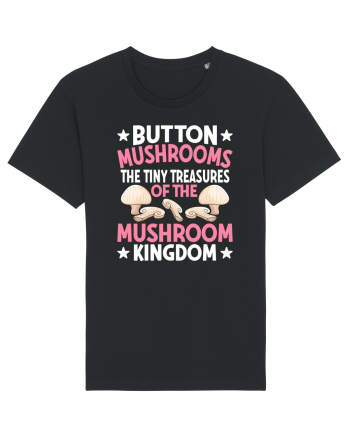 Button mushrooms the tiny treasures of the mushroom kingdom pink Black