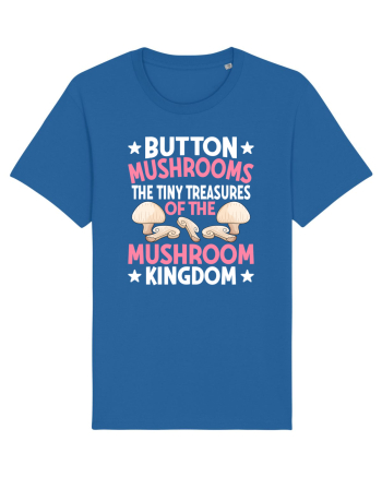 Button mushrooms the tiny treasures of the mushroom kingdom pink Royal Blue