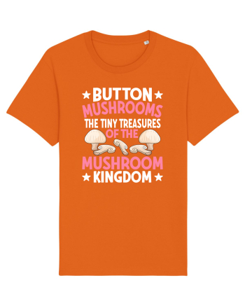Button mushrooms the tiny treasures of the mushroom kingdom pink Bright Orange