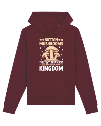 Button mushrooms the tiny treasures of the mushroom kingdom Burgundy