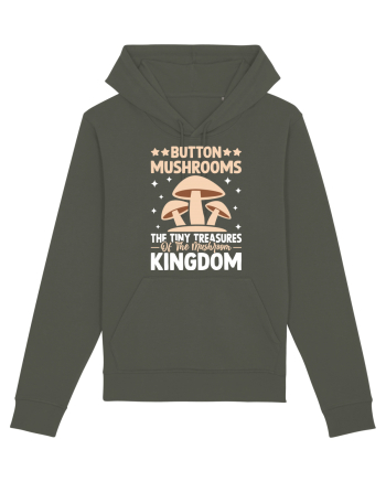 Button mushrooms the tiny treasures of the mushroom kingdom Khaki