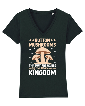 Button mushrooms the tiny treasures of the mushroom kingdom Black