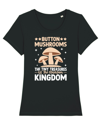 Button mushrooms the tiny treasures of the mushroom kingdom Black