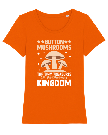 Button mushrooms the tiny treasures of the mushroom kingdom Bright Orange