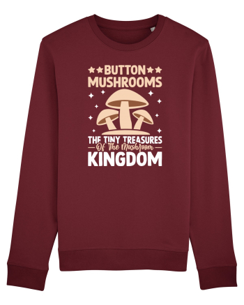 Button mushrooms the tiny treasures of the mushroom kingdom Burgundy