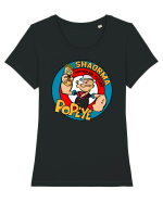 Adevarata putere sta in shaorma - Popeye Tricou mânecă scurtă guler larg fitted Damă Expresser