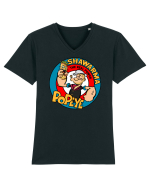 Adevarata putere sta in shaorma - Popeye engleza Tricou mânecă scurtă guler V Bărbat Presenter