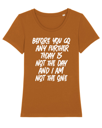 Before You Go Any Further Today Is Not The Day And I Am Not The One Roasted Orange