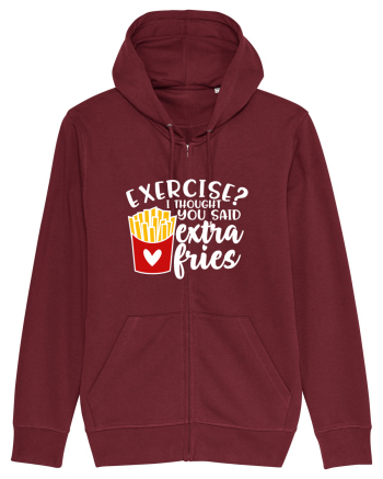 Exercise? I Thought Yoy Said Extra Fries Burgundy