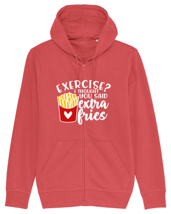Exercise? I Thought Yoy Said Extra Fries Carmine Red