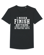 I Never Finish Anything I Have A Black Belt In Partial Arts Tricou mânecă scurtă guler larg Bărbat Skater