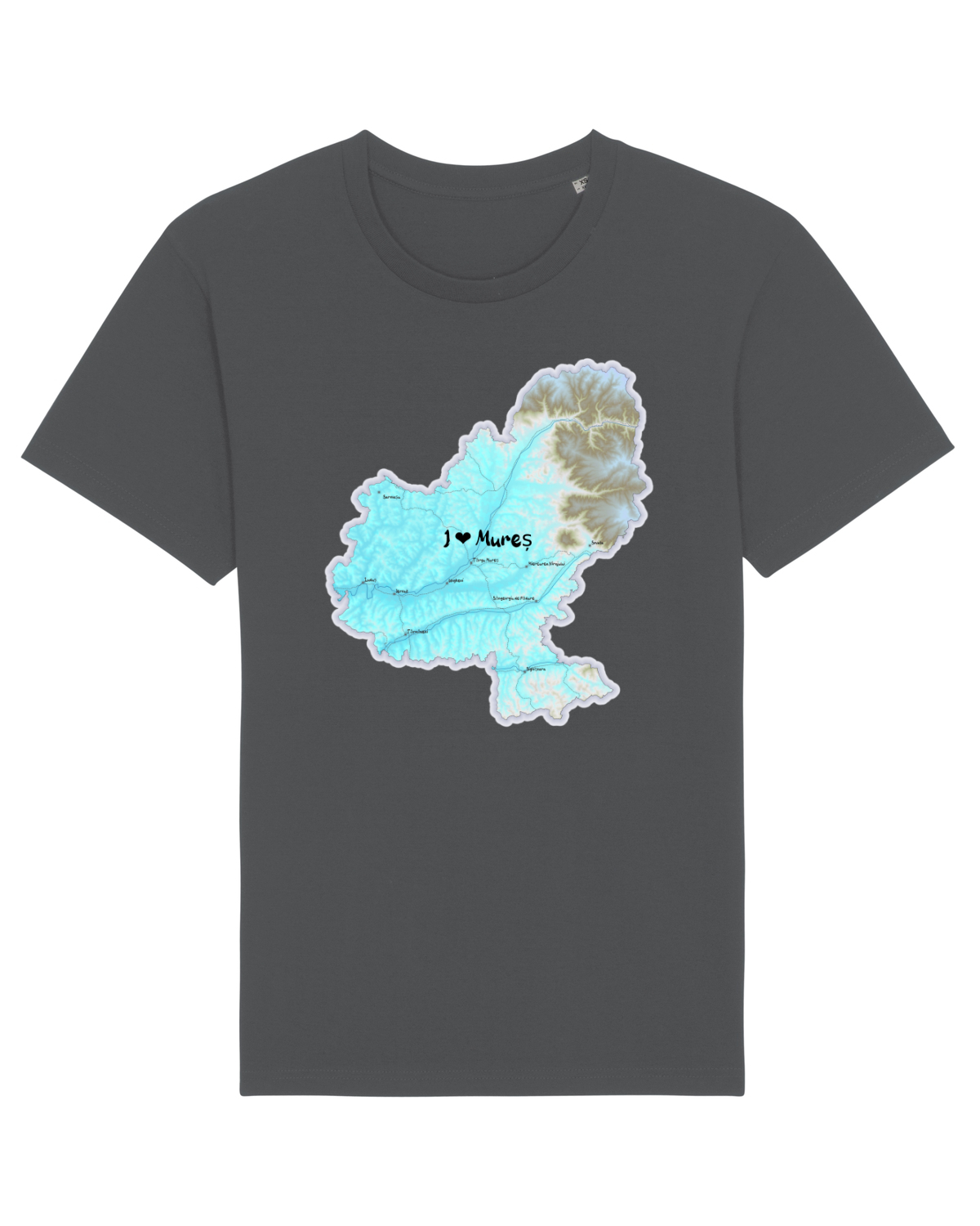 Tricou mânecă scurtă Unisex Rocker Anthracite