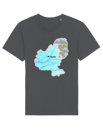 Mureș County Map Anthracite