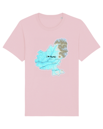 Mureș County Map Cotton Pink
