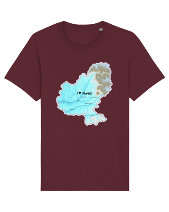 Mureș County Map Burgundy