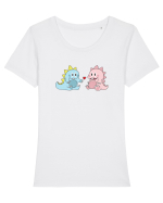 bubble bobble Tricou mânecă scurtă guler larg fitted Damă Expresser