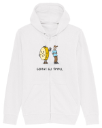 Certat cu timpul Hanorac cu fermoar Unisex Connector