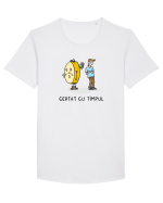 Certat cu timpul Tricou mânecă scurtă guler larg Bărbat Skater