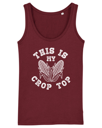 This Is My Crop Top Shirt Burgundy