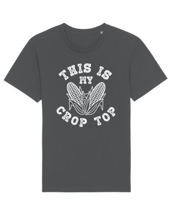 This Is My Crop Top Shirt Anthracite