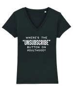 Where's The Unsubscribe Button On Adulthood? Tricou mânecă scurtă guler V Damă Evoker