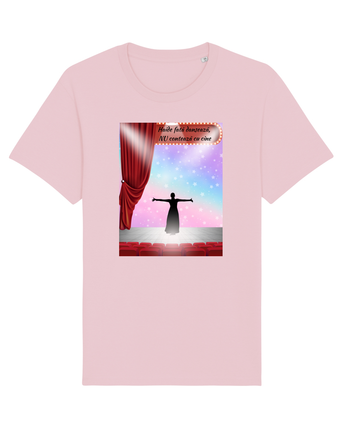 Tricou mânecă scurtă Unisex Rocker Cotton Pink
