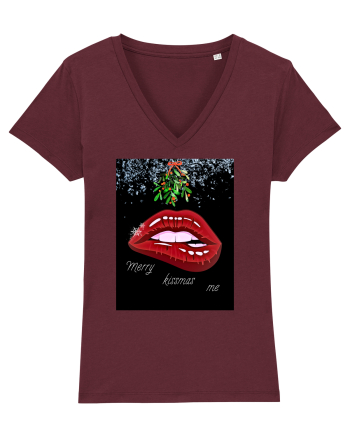 Merry Kissmas me Burgundy