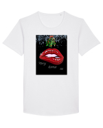 Merry Kissmas me Tricou mânecă scurtă guler larg Bărbat Skater