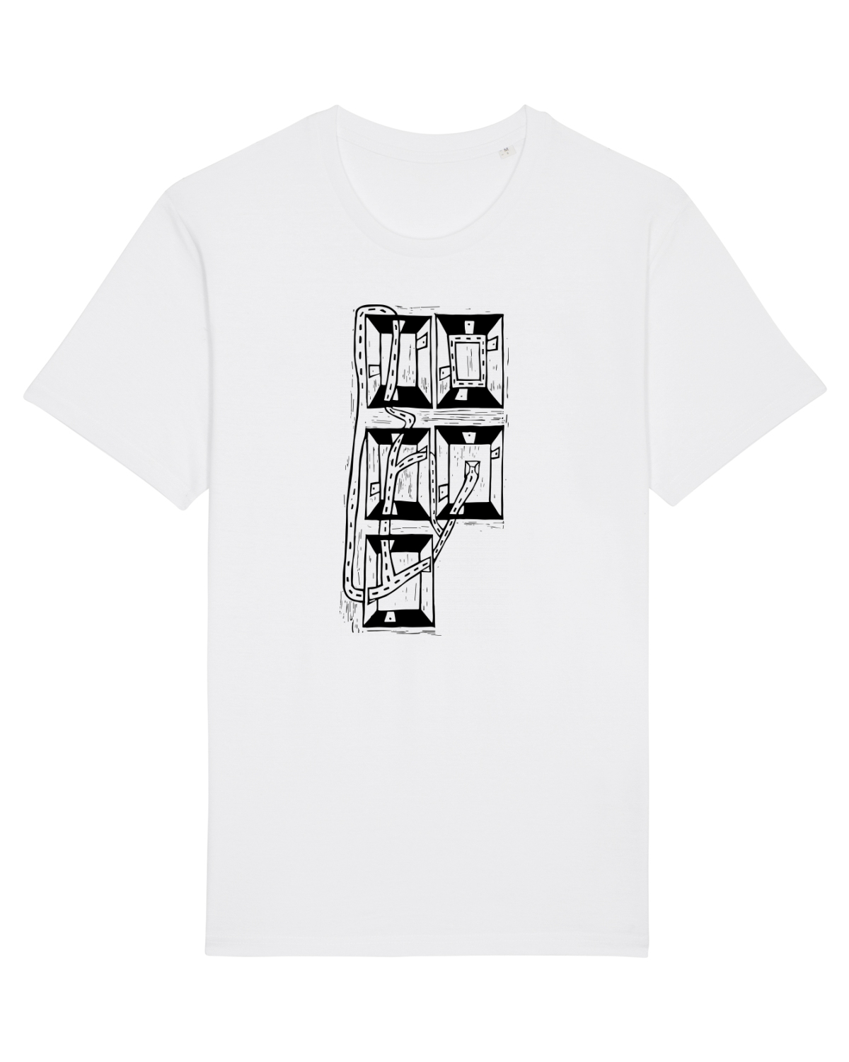 Tricou mânecă scurtă Unisex Rocker White