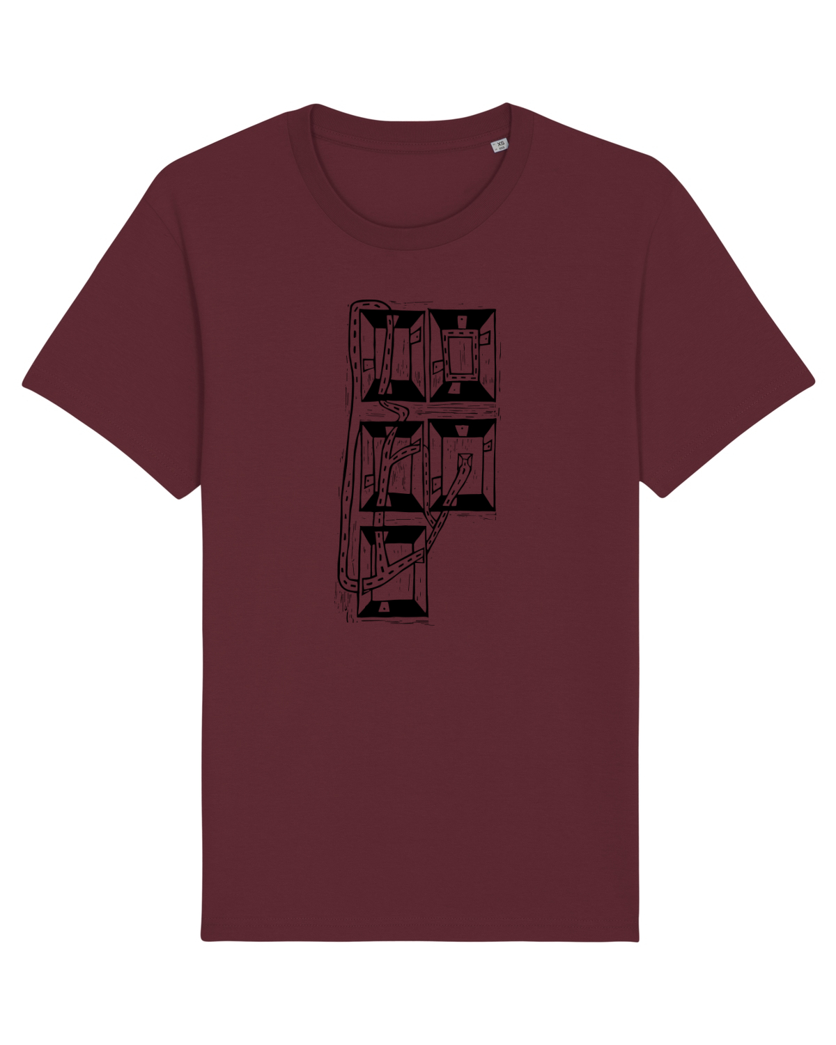 Tricou mânecă scurtă Unisex Rocker Burgundy