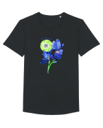 Floare de Iris Tricou mânecă scurtă guler larg Bărbat Skater