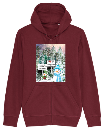 Snowman Snowlovers Burgundy