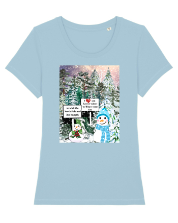 Snowman Snowlovers Sky Blue