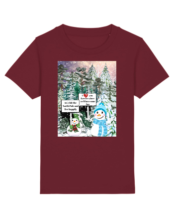 Snowman Snowlovers Burgundy
