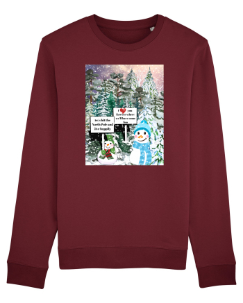 Snowman Snowlovers Burgundy