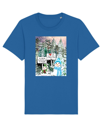 Snowman Snowlovers Royal Blue