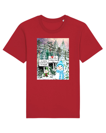 Snowman Snowlovers Red