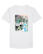 Snowman Snowlovers Tricou mânecă scurtă guler larg Bărbat Skater