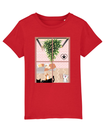 Cats and dog christmas Red