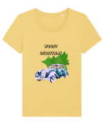 Woofy Christmas Tricou mânecă scurtă guler larg fitted Damă Expresser