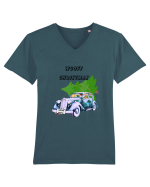 Woofy Christmas Tricou mânecă scurtă guler V Bărbat Presenter