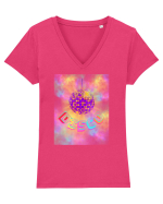 Disco Tricou mânecă scurtă guler V Damă Evoker