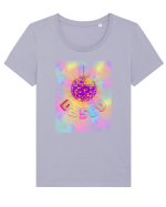 Disco Tricou mânecă scurtă guler larg fitted Damă Expresser
