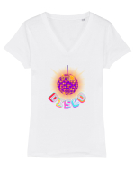 Disco Tricou mânecă scurtă guler V Damă Evoker