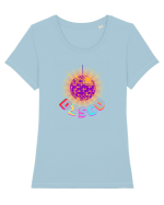 Disco Tricou mânecă scurtă guler larg fitted Damă Expresser