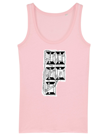 Portret. Izolare, alb Cotton Pink