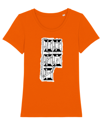 Portret. Izolare, alb Bright Orange