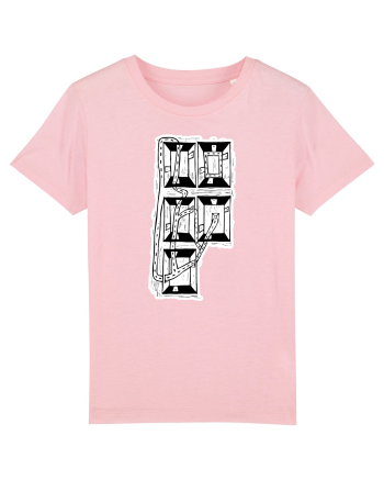 Portret. Izolare, alb Cotton Pink